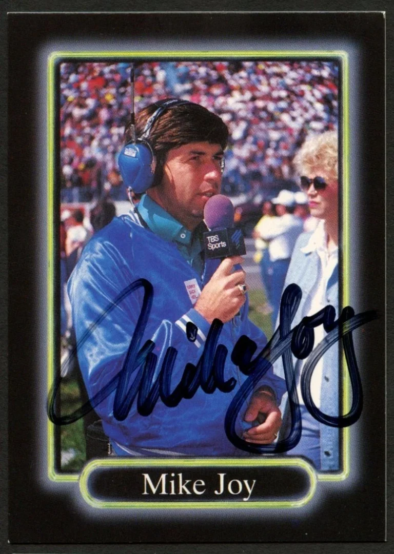 Mike Joy #162 signed autograph auto 1990 Maxx NASCAR Racing Trading Card