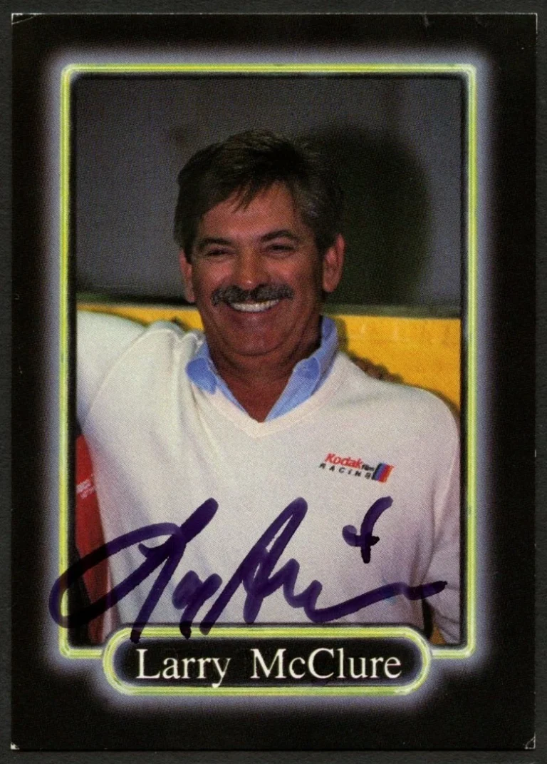Larry McClure #85 signed autograph auto 1990 Maxx NASCAR Racing Trading Card