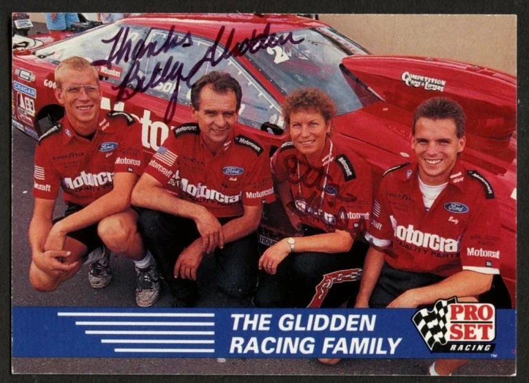 Billy & Etta Glidden #102 signed autograph auto 1991 Pro Set Golf Trading Card