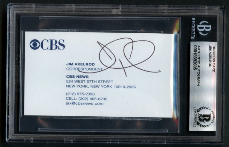 Jim Axelrod signed autograph Chief Investigative Correspondent CBS News BAS