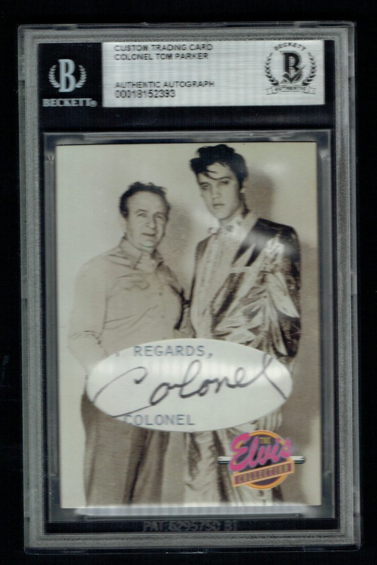 Colonel Tom Parker signed autograph Elvis Manager Custom Cut Card BAS Slabbed