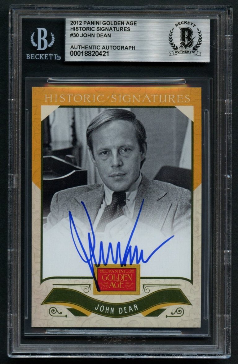 John Dean #30 signed autograph 2012 Panini Golden Age White House Counsel BAS