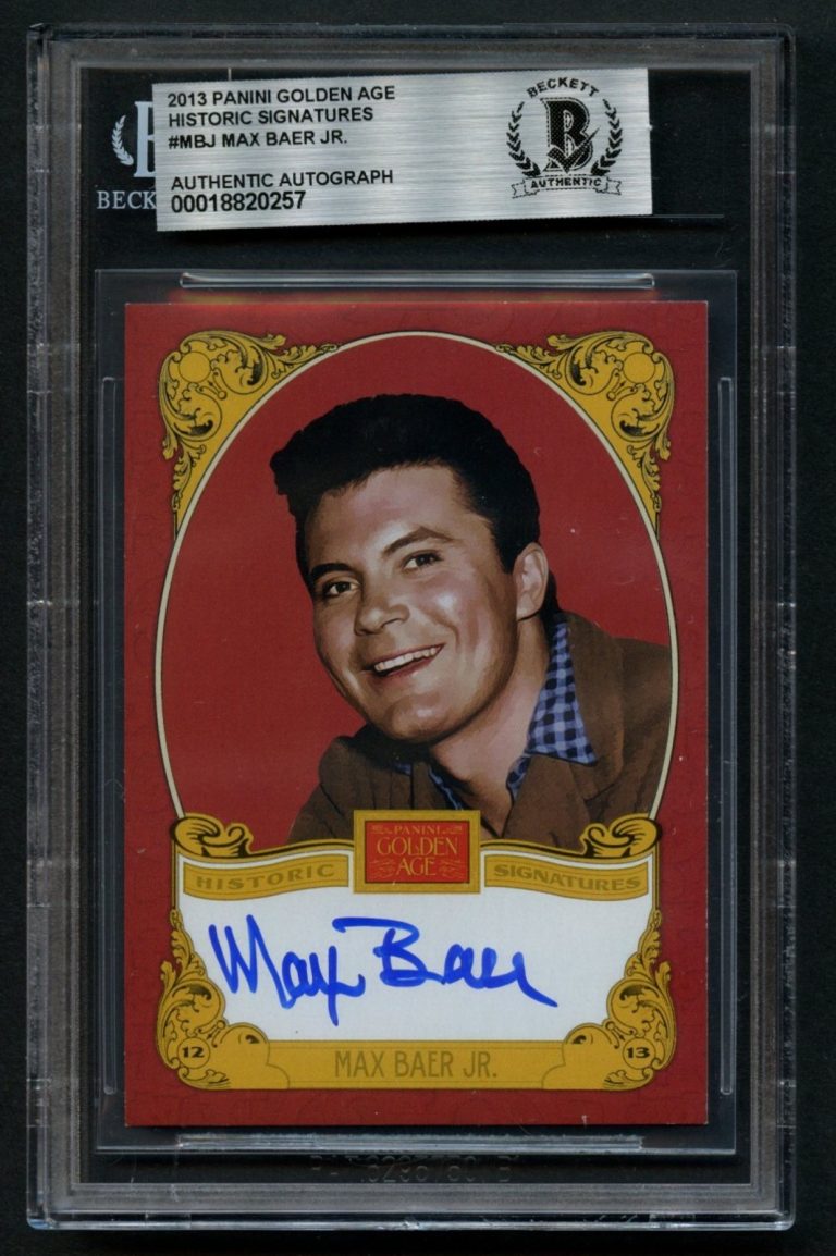 Max Baer Jr. signed autograph 2013 Panini Golden Age Actor BAS Slabbed