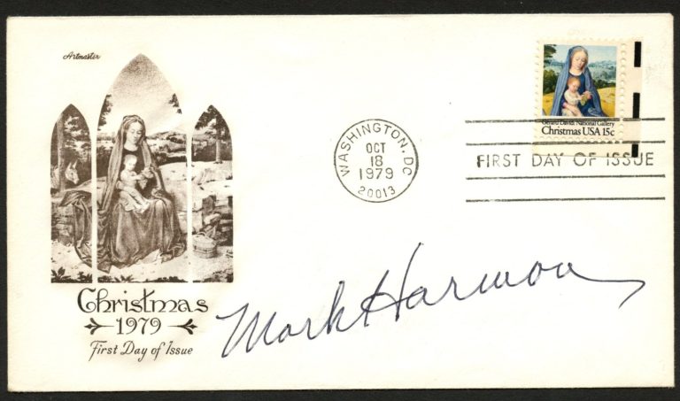 Mark Harmon signed autograph FDC Actor on NCIS & Writer PSA Stickered
