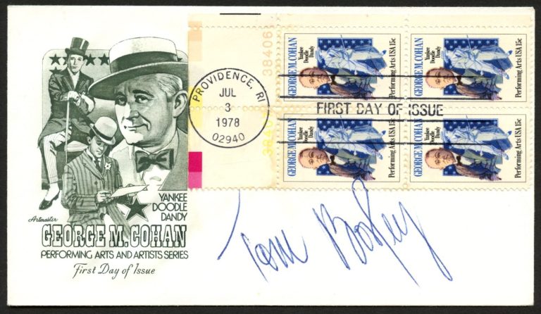 Tom Bosley signed autograph FDC Actor: Mr. C on Happy Days PSA Stickered
