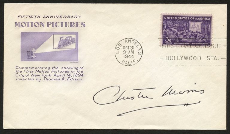 Chester Morris signed autograph FDC Movie TV Actor Boston Blackie PSA Stickered