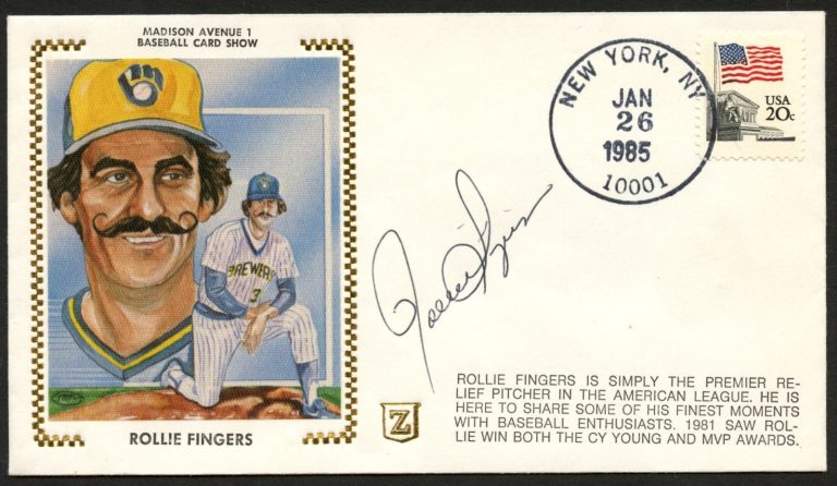 Rollie Fingers signed autograph FDC cover American Baseball Player MLB