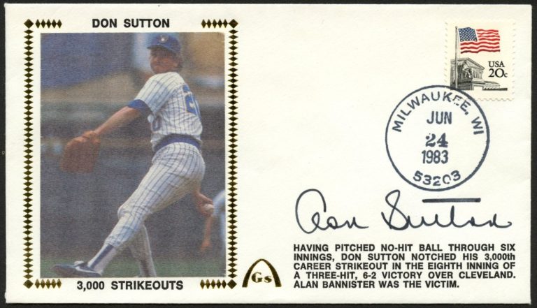 Don Sutton signed autograph FDC cover American Baseball Player MLB