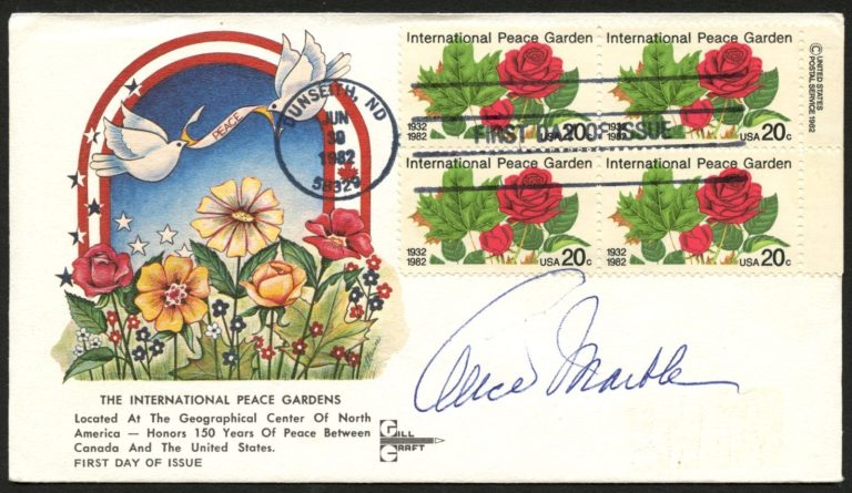 Alice Marble signed autograph FDC cover American Tennis Player