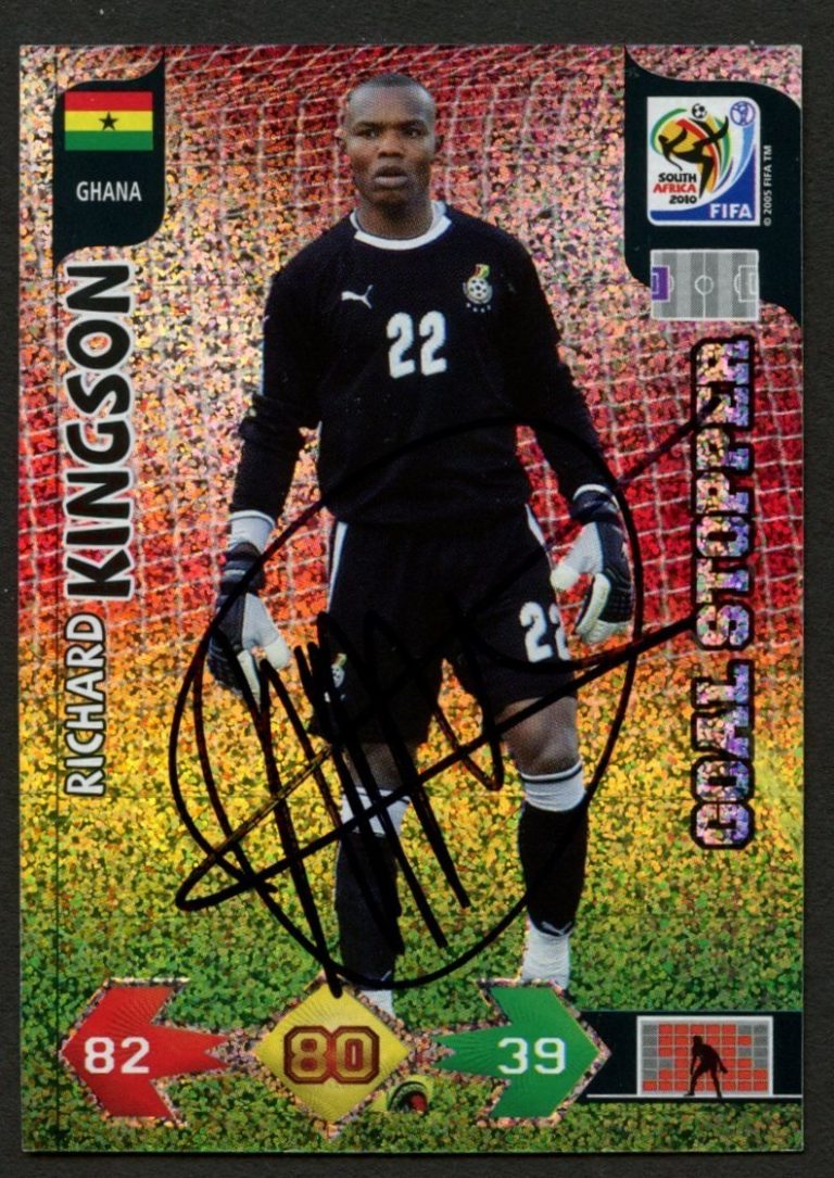 Richard Kingson signed auto 2010 Panini World Cup PSA