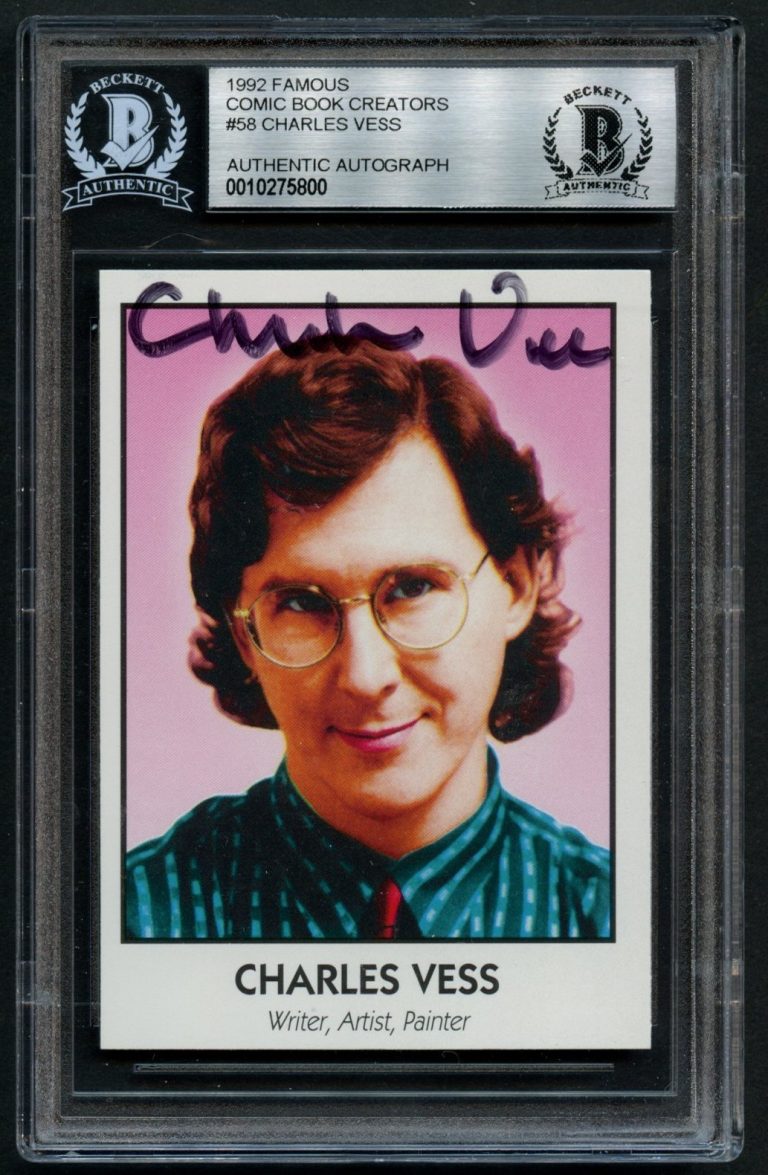 Charles Vess #58 signed autograph auto 1992 Famous Comic Book Creators Card BAS