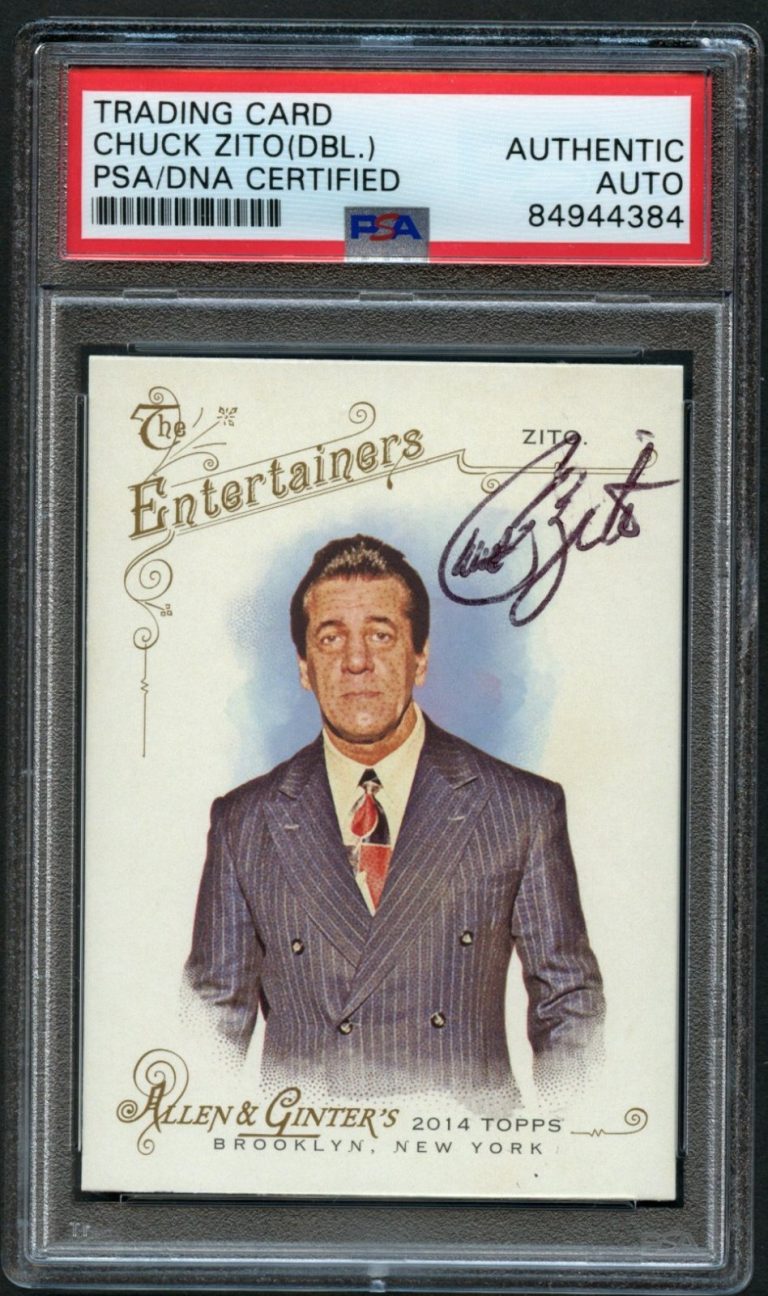 Chuck Zito #287 signed TWICE autograph 2014 Topps Allen & Ginter Actor BAS