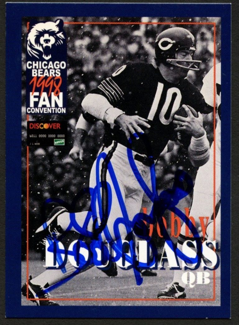 Bobby Douglass #10 signed autograph auto 1998 Chicago Bears Fan Convention Card