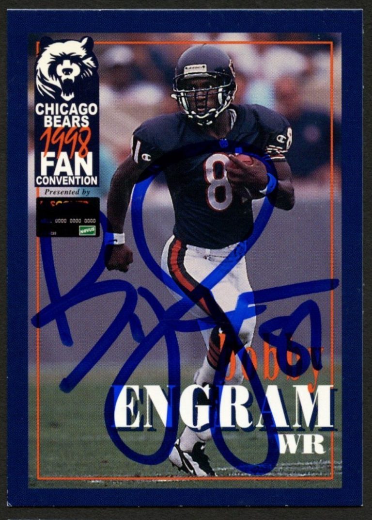 Bobby Engram #81 signed autograph auto 1998 Chicago Bears Fan Convention Card