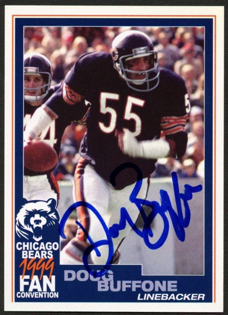 Doug Buffone #55 signed autograph auto 1999 Chicago Bears Fan Convention Card