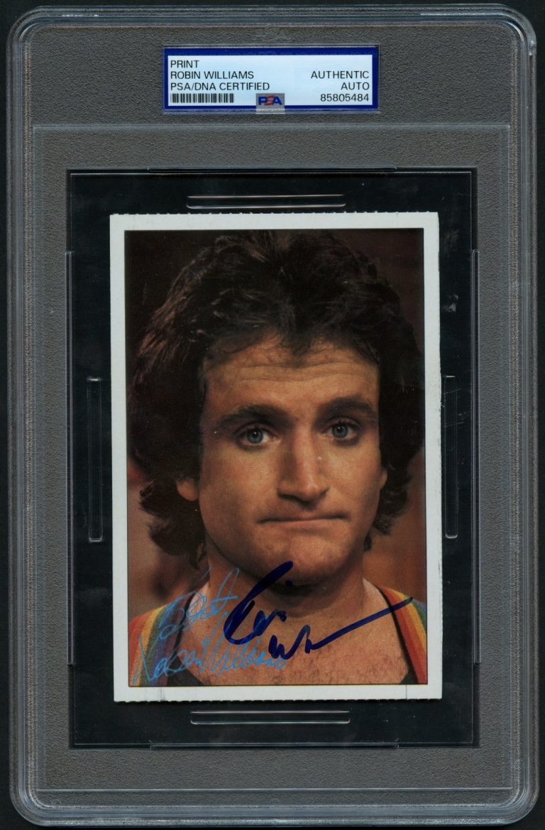 Robin Williams signed autograph 4x6 Print Mork & Mindy Photo PSA Slabbed