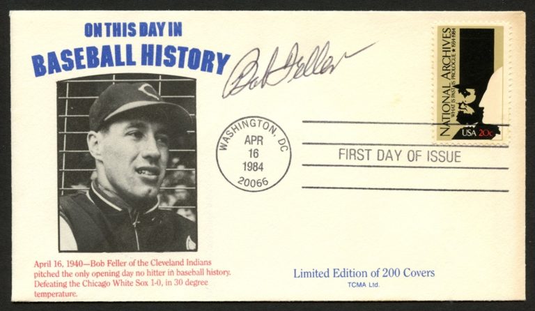 Bob Feller d2010 signed autograph auto Baseball Hall of Fame FDC PSA Stickered