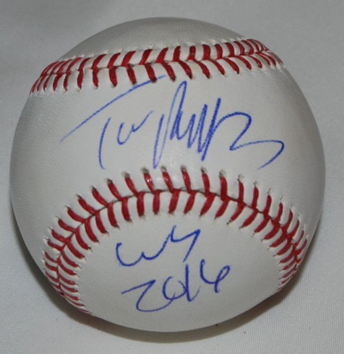 TOM RICKETTS signed (CHICAGO CUBS) OML Major League baseball BECKETT BW54296