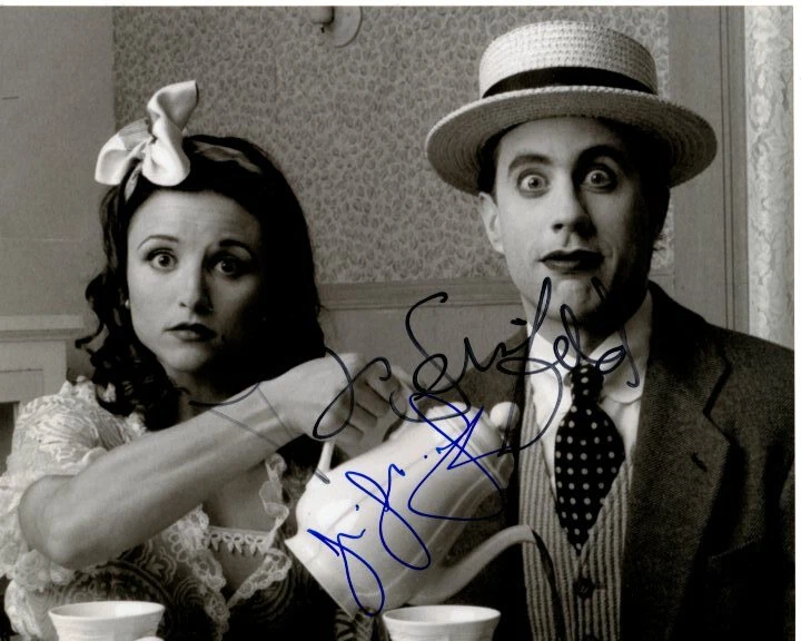 JERRY SEINFELD and JULIA LOUIS-DREYFUS signed autographed 8x10 SEINFELD photo
