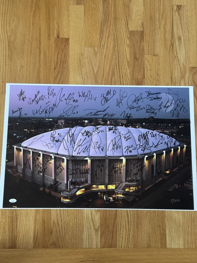 SYRACUSE Basketball SU Signed Dome Photo By 54 JSA Boeheim Carmelo Sherman +++++