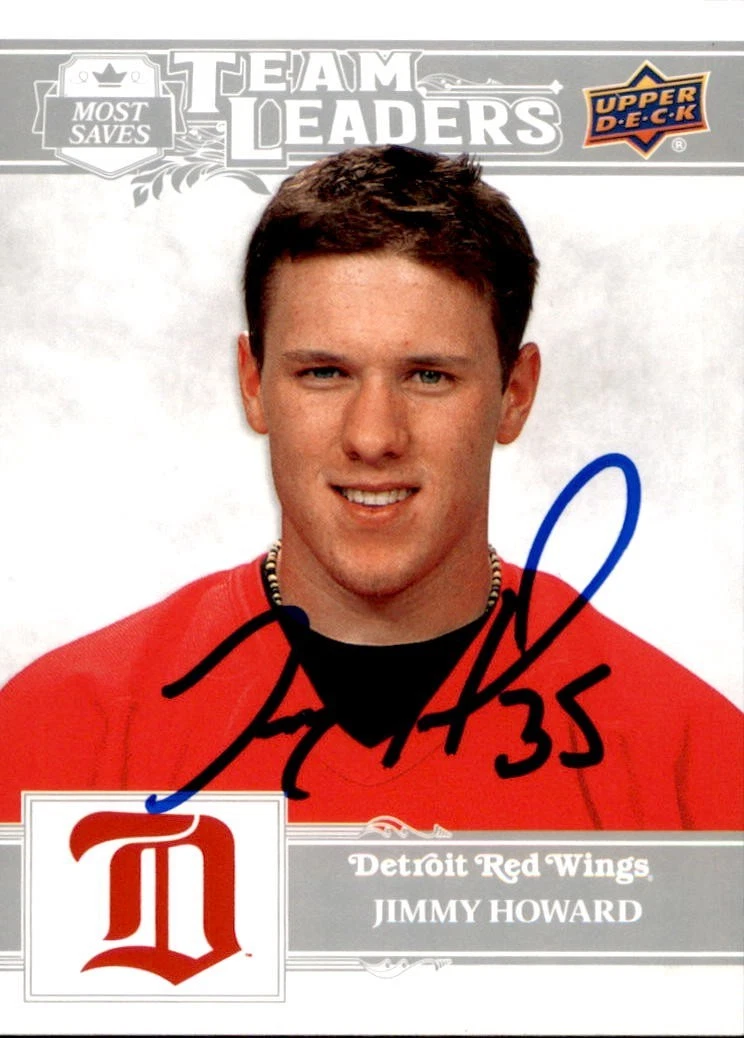 Jimmy Howard Signed 2025/26 Upper Deck Red Wings Centennial Cougars Card #186