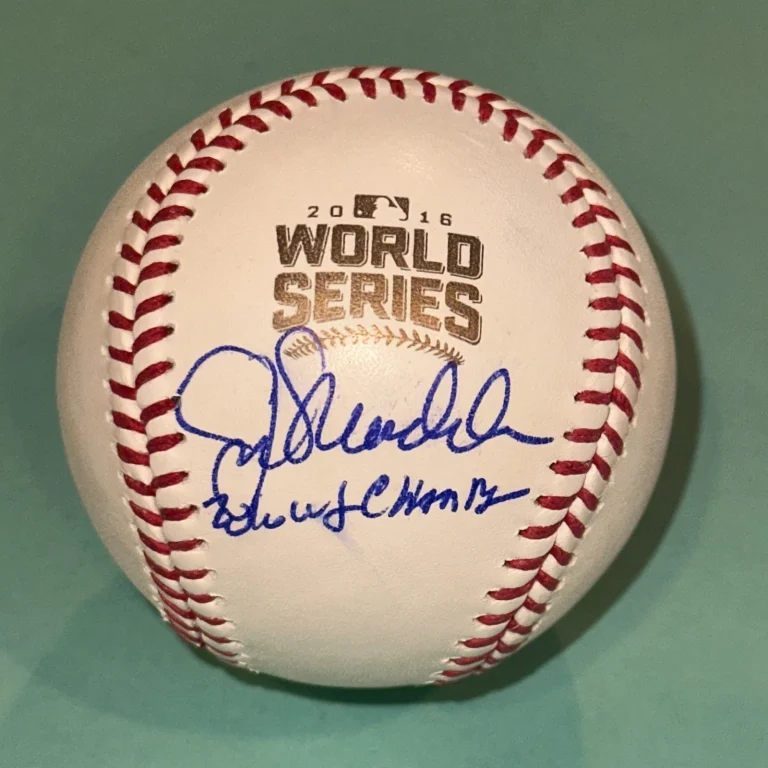 JOE MADDON (Cubs) Signed Official 2016 WORLD SERIES Baseball Beckett w/ INSC