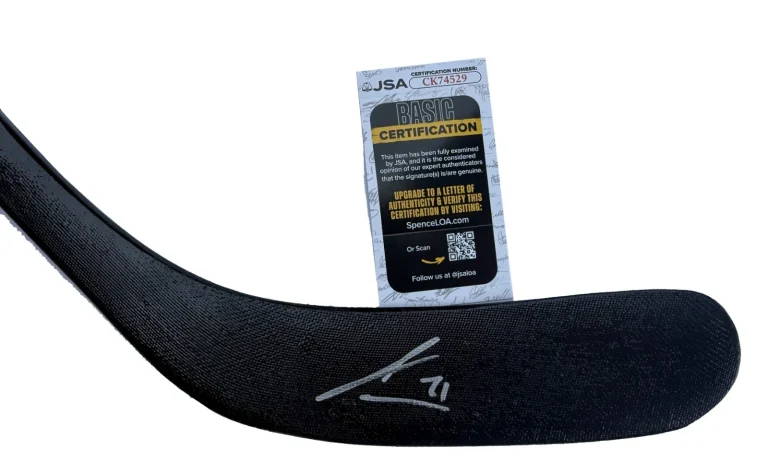 James van Riemsdyk Signed Hockey Stick Detroit Red Wings JSA COA