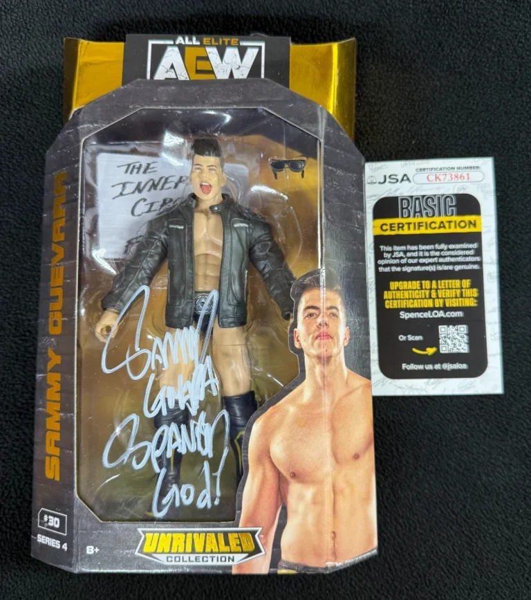 Sammy Guevara Signed AEW Unrivaled Collection Series 4 Action Figure JSA COA