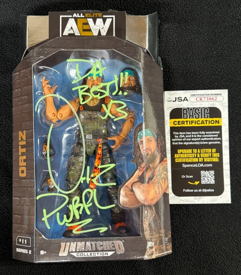 Ortiz Signed AEW Unrivaled Collection Series 2 Action Figure JSA COA