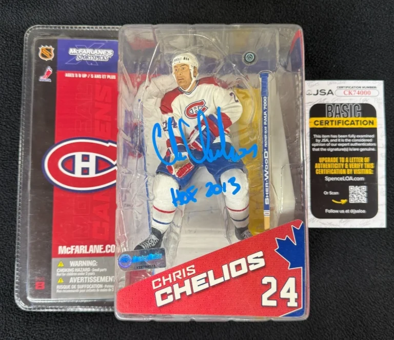 Chris Chelios Signed Montreal Canadiens McFarlane Figure JSA COA