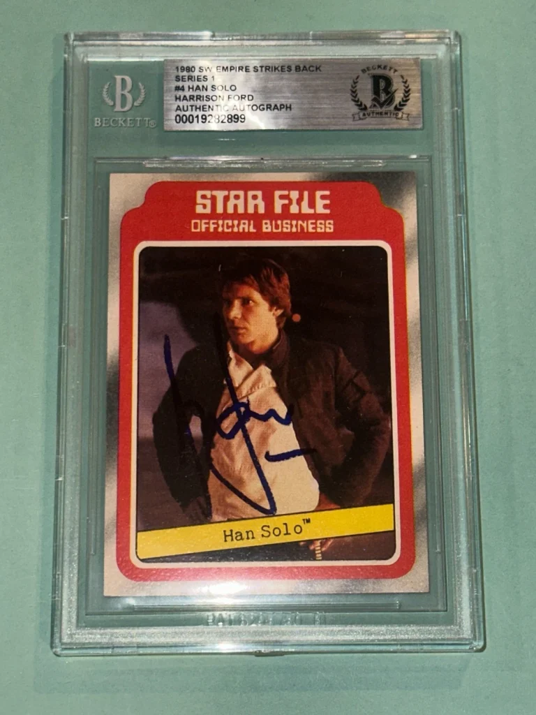 HARRISON FORD Signed 1980 STAR WARS EMPIRE SERIES 1 Card #4 Beckett BAS