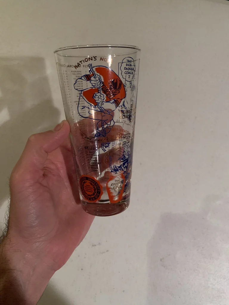 Rare Syracuse University Football National Champions Commemorative Glass W/ Ben