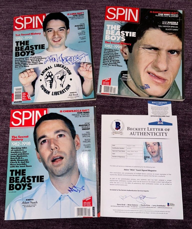 BEASTIE BOYS Signed SPIN Magazine SET BAS ADAM MCA YAUCH MIKE D AD-ROCK
