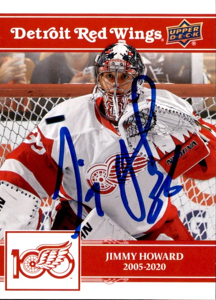 Jimmy Howard Signed 2025/26 Upper Deck Detroit Red Wings Centennial Card #3