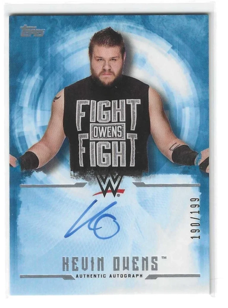 Kevin Owens 2017 Topps Undisputed WWE Superstar AutographBlue Card UA-KO 190/199