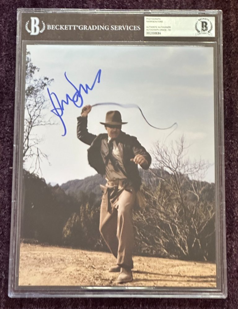 HARRISON FORD Signed INDIANA JONES 8 X 10 PHOTO Beckett Encapsulated AUTO 10