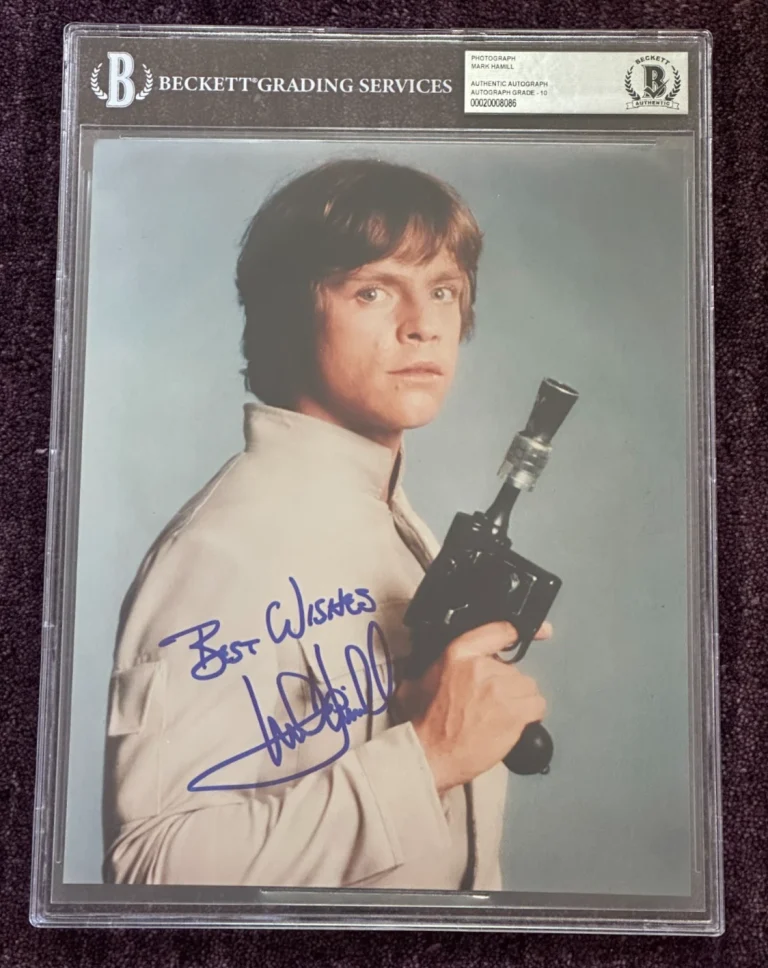 MARK HAMILL Signed STAR WARS 8 X 10 PHOTO Beckett Encapsulated AUTO 10