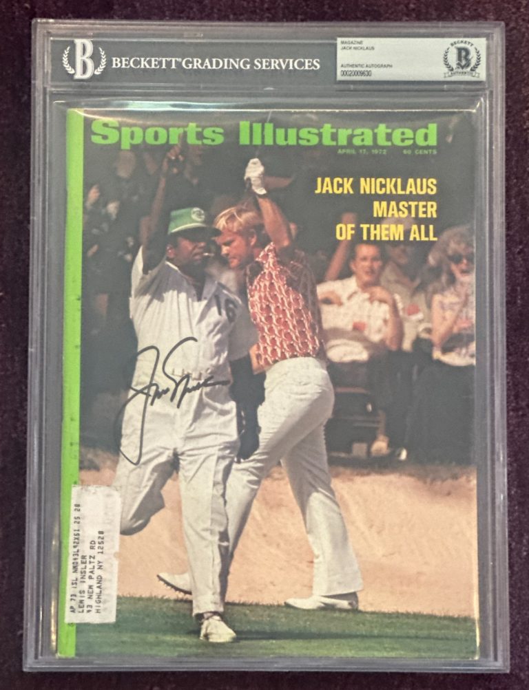 JACK NICKLAUS Signed 4/17/72 SPORTS ILLUSTRATED Magazine BAS & Encapsulated