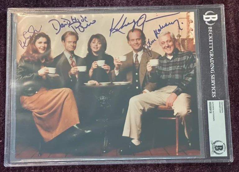 FRASIER CAST Signed 8 X 10 PHOTO Beckett Encapsulated w/ Grammar, Mahoney +2