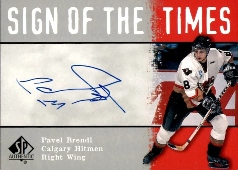 Pavel Brendl 2000/01 UD SP Sign Of The Times Auto Card #BR Calgary Hitmen