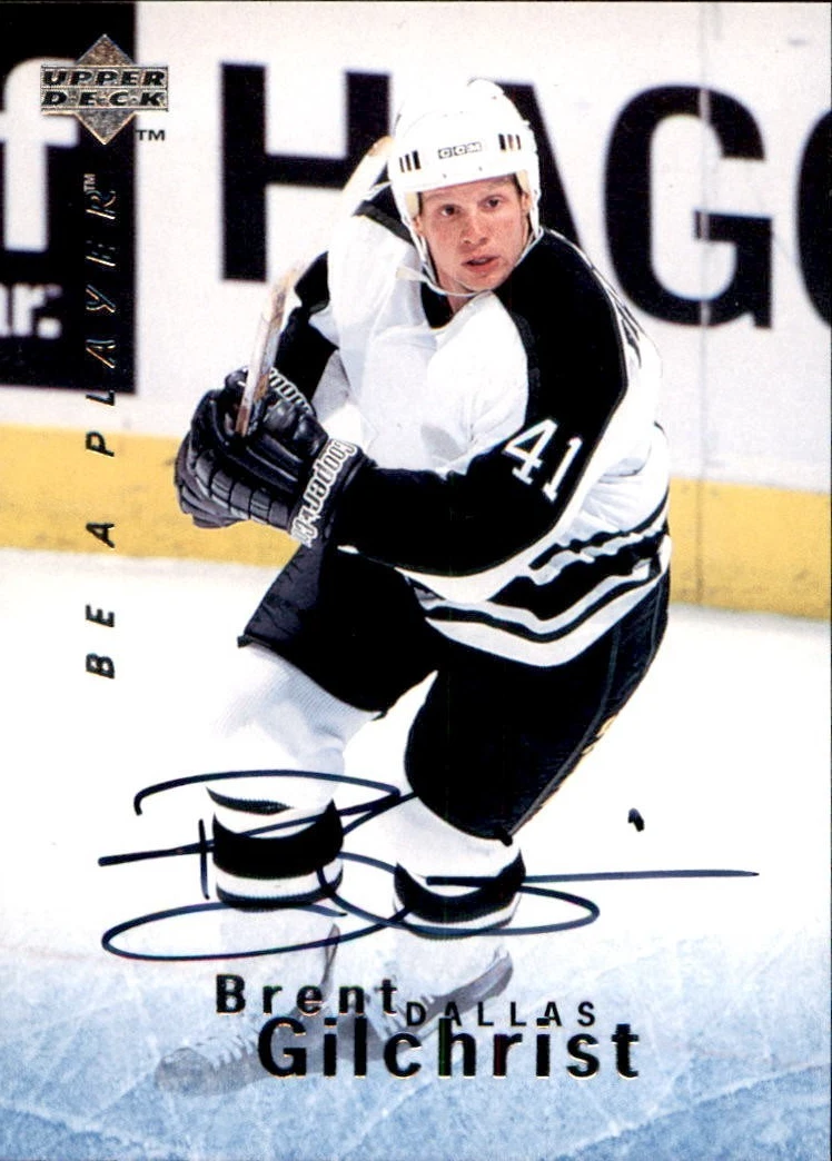 Brent Gilchrist 1995/96 UD SP Be A Player Auto Card S71 Dallas
