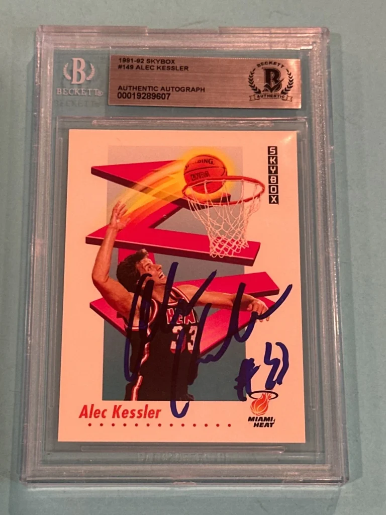 ALEC KESSLER Signed 1991-92 SKYBOX Card #149 Beckett (BAS)