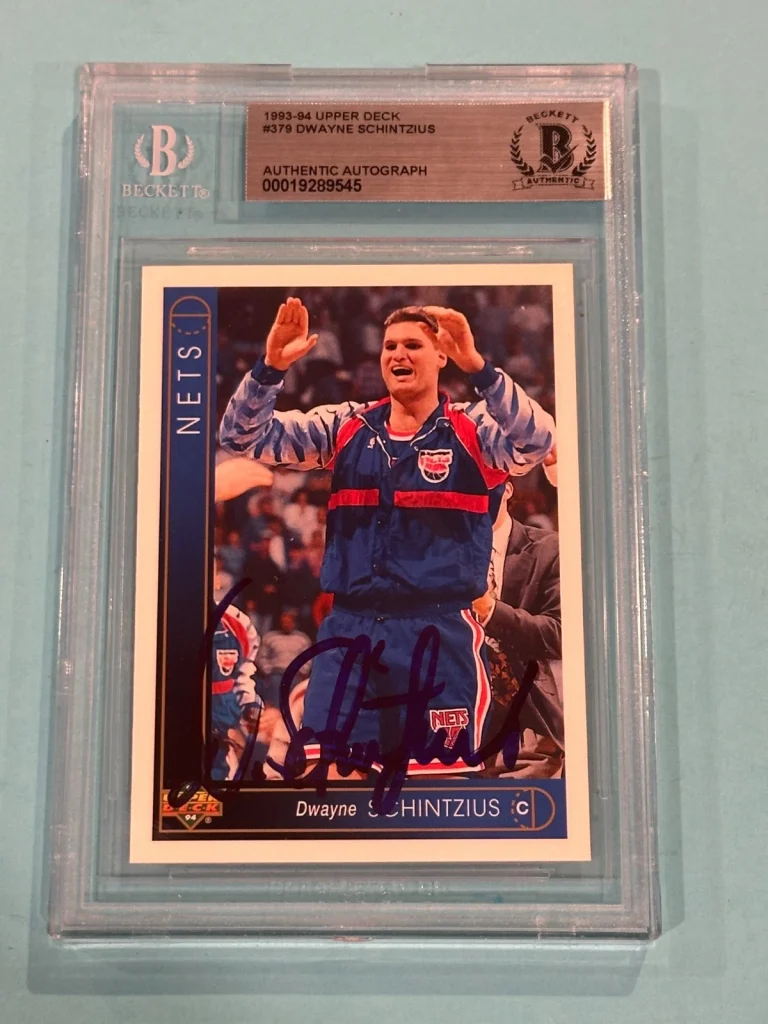 DWAYNE SCHINTZIUS Signed 1993-94 UPPER DECK Card #379 Beckett (BAS)