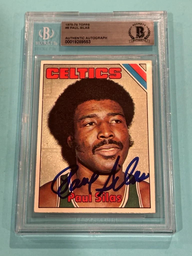 PAUL SILAS Signed 1975-76 TOPPS Card #8 Beckett (BAS)