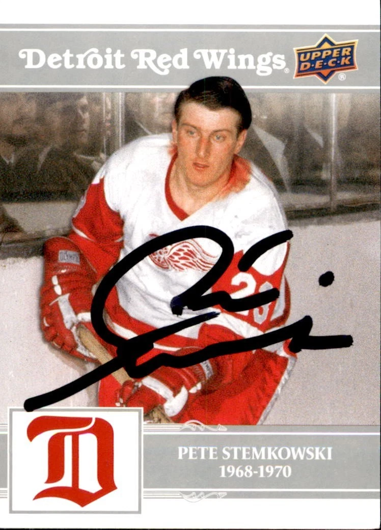 Pete Stemkowski Signed 2025/26 Upper Deck Red Wings Cougars Centennial Card #98