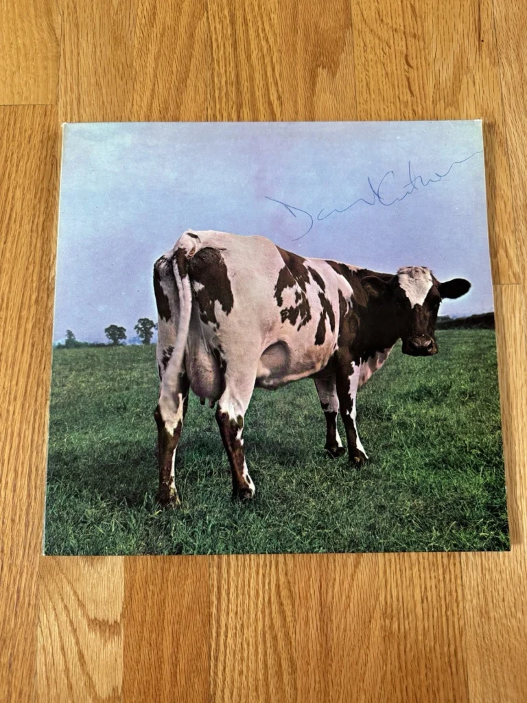 David Gilmour Autographed Signed Atom Heart Mother LP Album JSA Pink Floyd