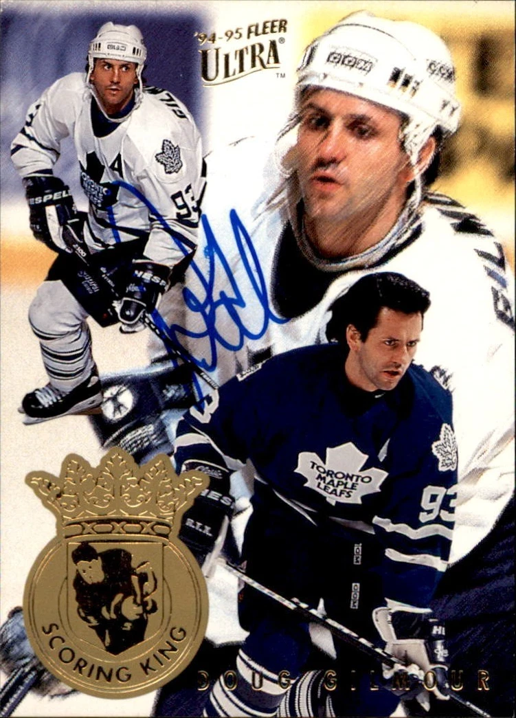 Doug Gilmour Signed 1994/95 Fleer Ultra Card #3 Toronto Maple Leafs