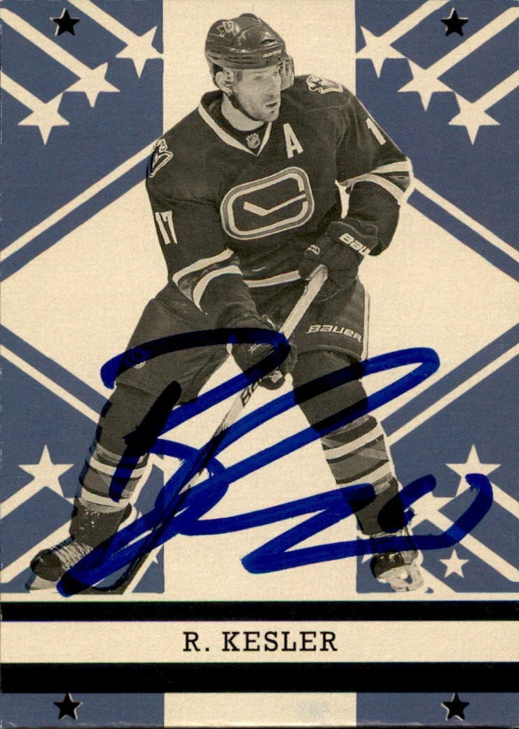 Ryan Kesler Signed Blank Back Card Vancouver Canucks