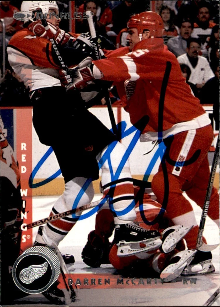 Darren McCarty Signed 1997/98 Donruss Card #107 Detroit Red Wings