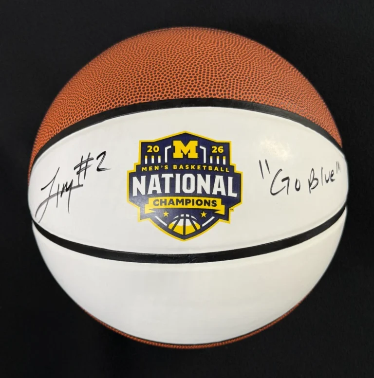 LJ Cason Signed Inscribed Michigan Wolverines Natty Champs Basketball JSA COA